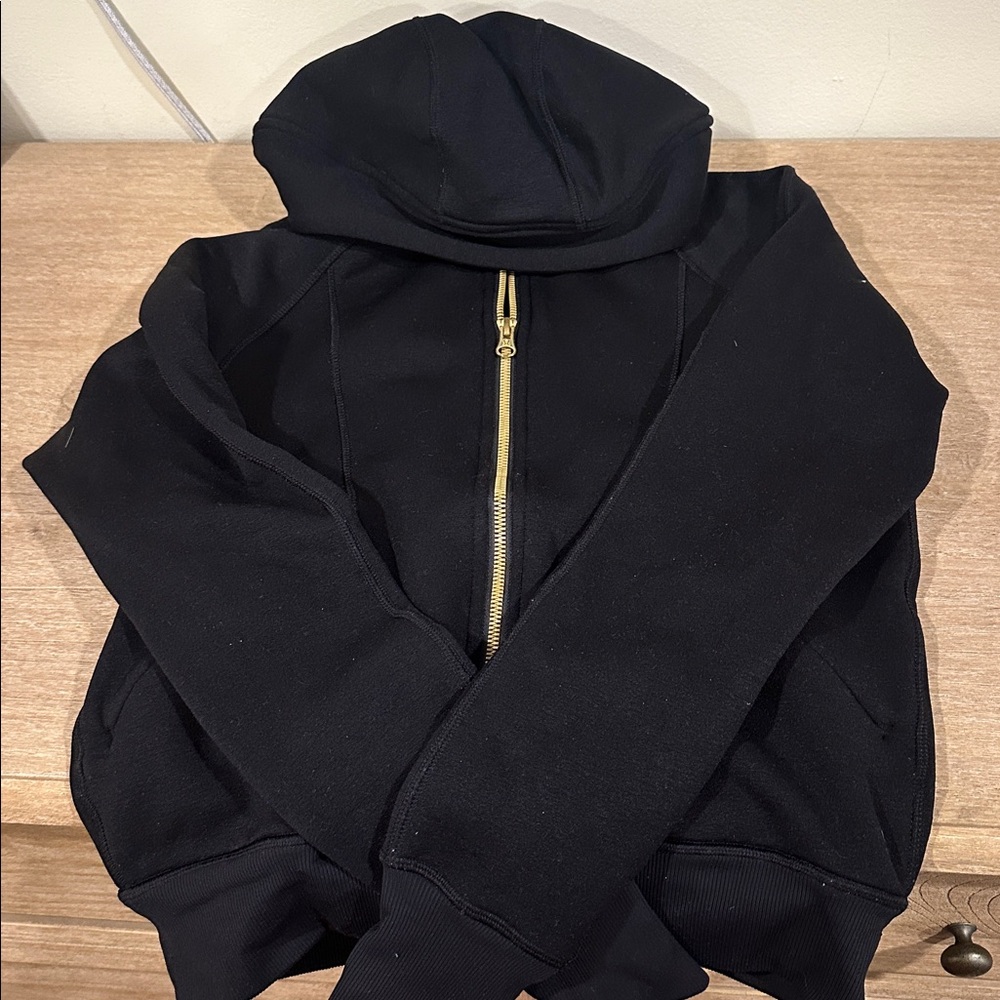 lululemon athletica Black Hoodie with Gold Zipper